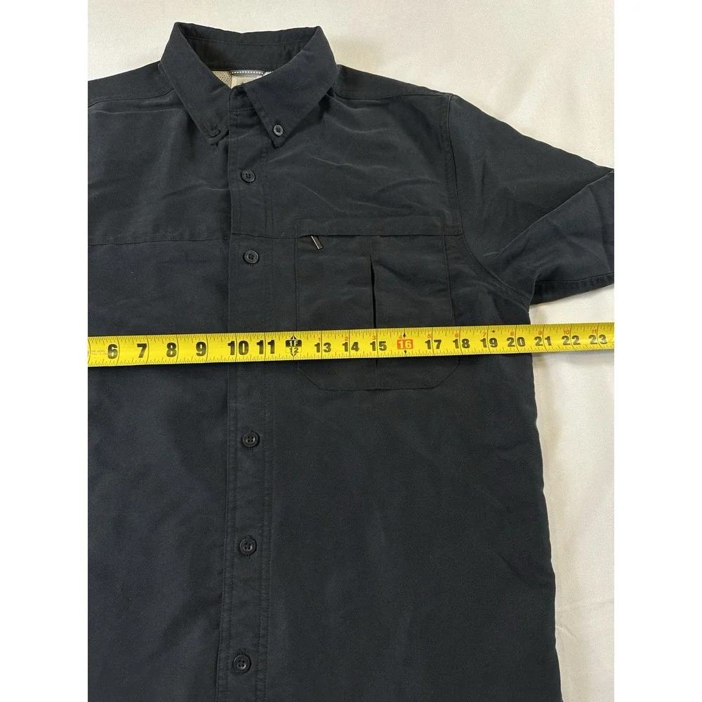 The North Face Tekware Performance Button Shirt Blk UPF 50 Hiking Outdoors‎ Sz S